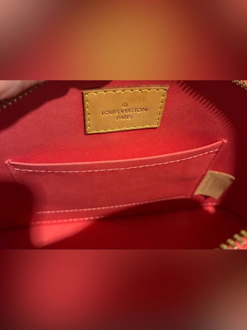 Louis Vuitton Vernis Alma BB in Coral orange/pink Patent Leather 9.5x6.75x4.25